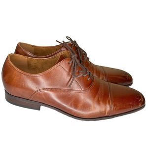 Florsheim Men Size 10.5D Brown Leather Shoes Dress Oxford MEMORY FOAM